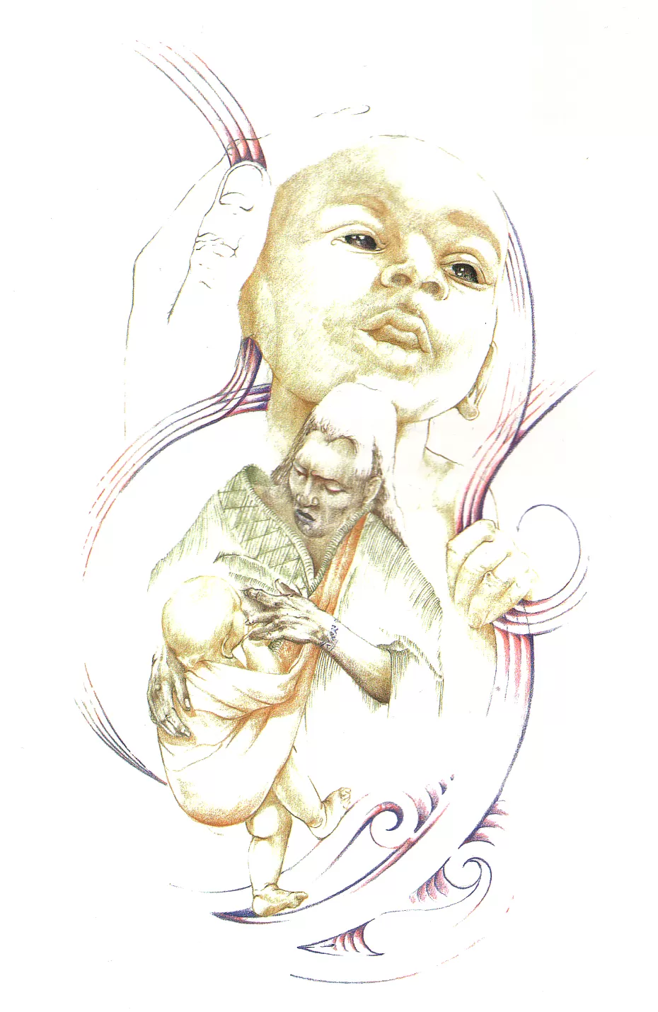Intergenerational figures illustration